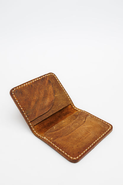 Brown leather card wallet