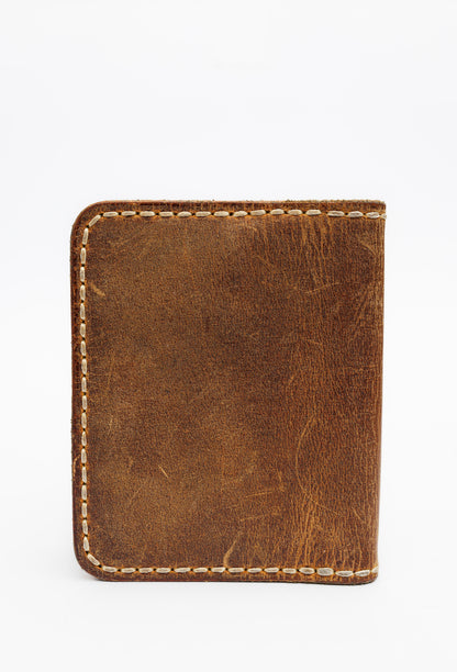 Brown leather card wallet